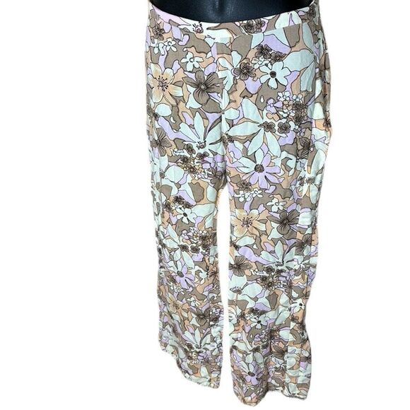 For love and lemons renata floral crop top and high waist pants set 70s retro - Picture 4 of 9